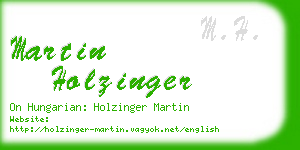 martin holzinger business card